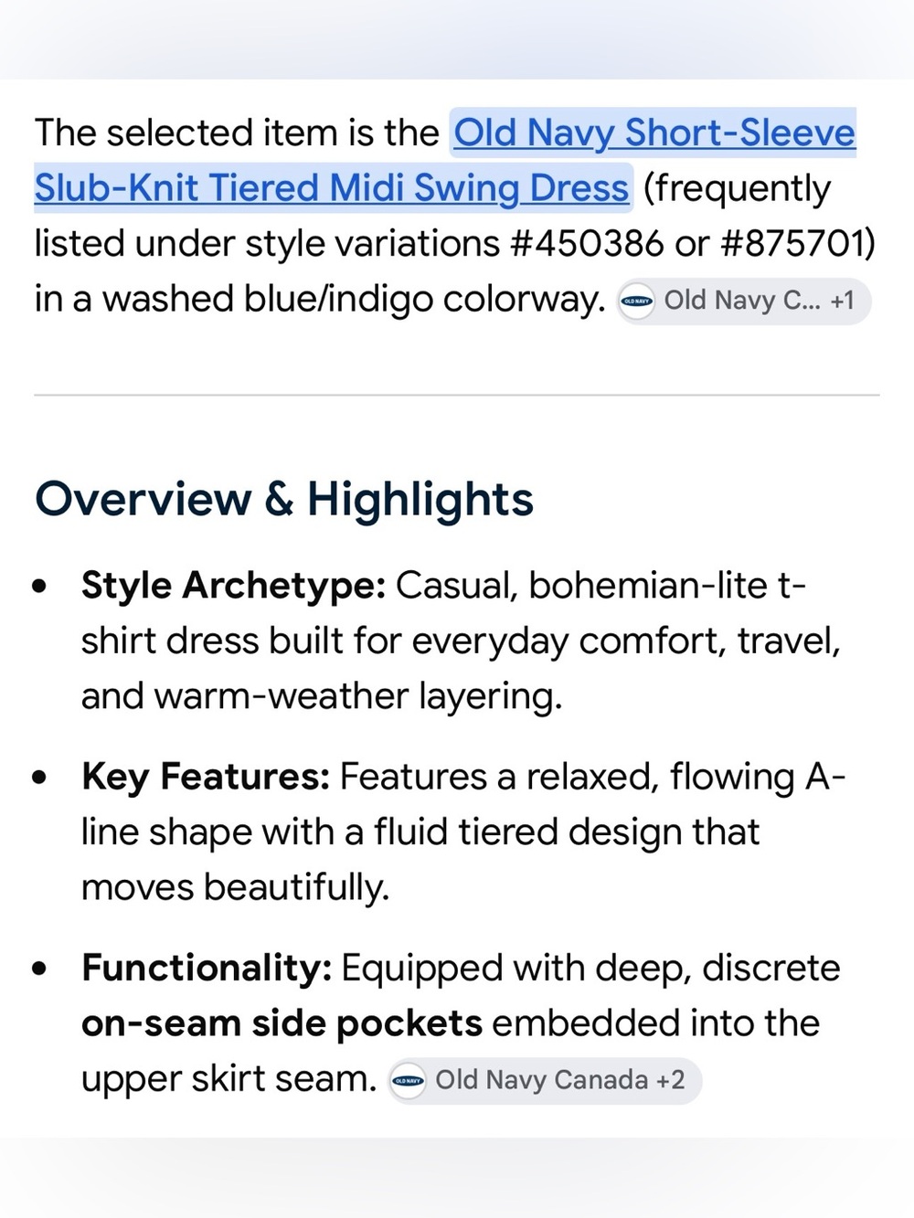 $10 Add-on | Blue Short-Sleeve Midi Dress with Ruffled Hem - Picture 2 of 15